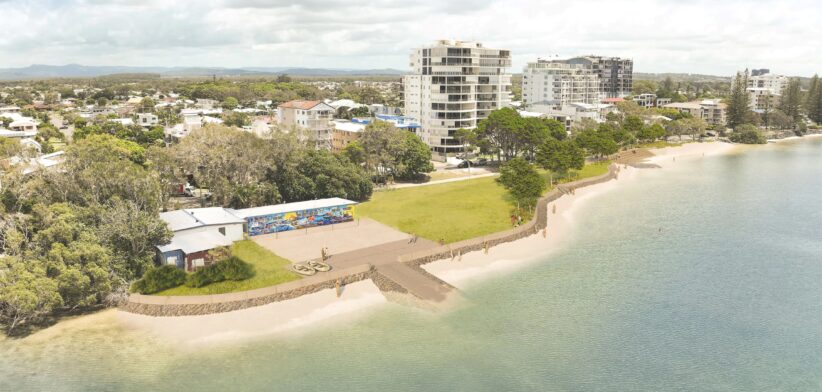 Artist's impression of Golden Beach seawall, Sunshine Coast, Queensland, Australia. | Newsreel