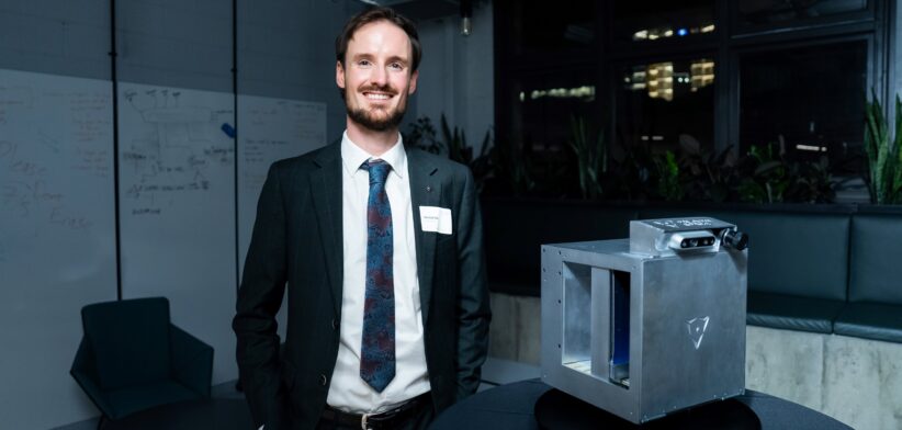 Harrison Box, founder of Paladin Space, with Triton. | Newsreel
