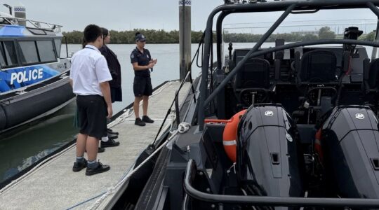 Select students take a peek behind the thin blue line