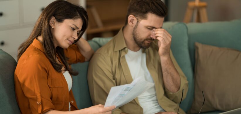 Couple worried about bills. | Newsreel