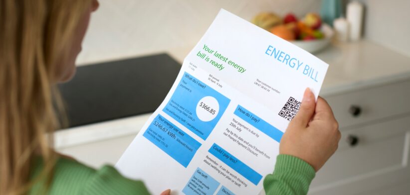 Woman looking at energy bill. | Newsreel