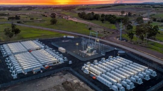 Big battery storage. \ Newsreel
