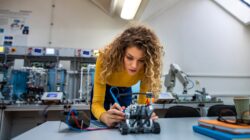 Female engineering student. | Newsreel