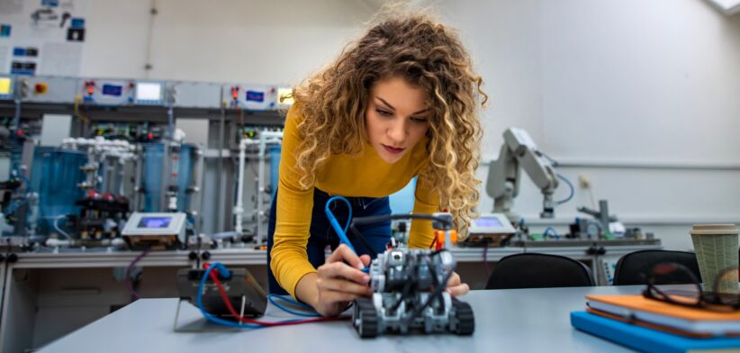 Female engineering student. | Newsreel