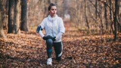 Woman exercising in the cold. | Newsreel
