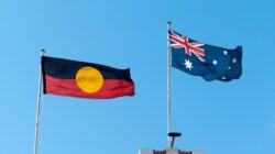 Australian and Aboriginal flag. | Newsreel