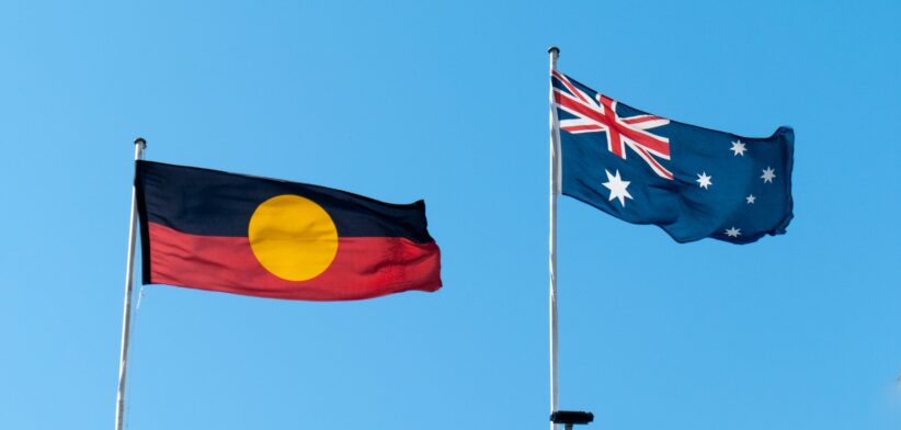 Australian and Aboriginal flag. | Newsreel