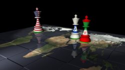 Chess pieces depicting the US, Israel and Iran. | Newsreel