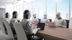 Robot boardroom. | Newsreel