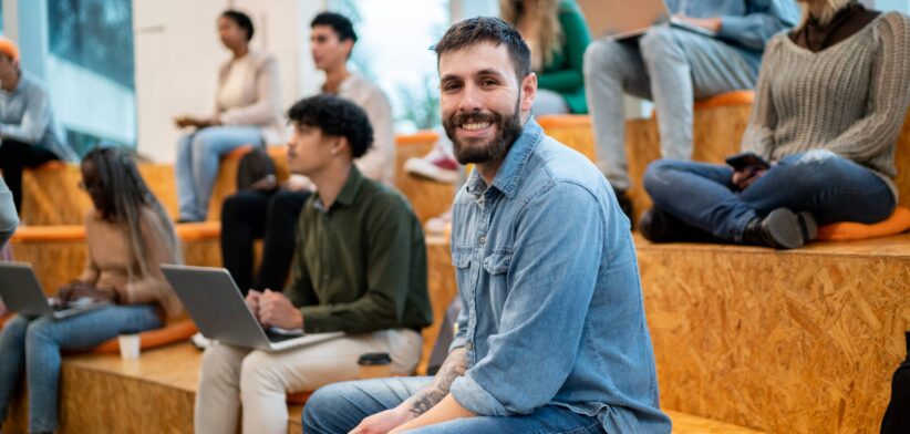 Male university student. | Newsreel