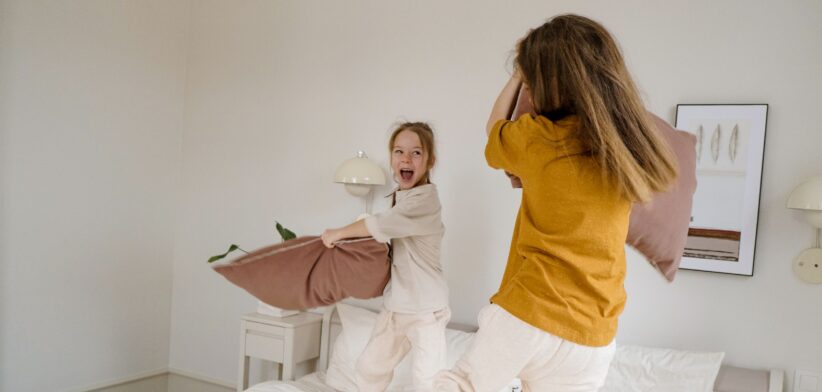 Children having a pillow fight. | Newsreel