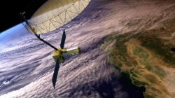 Artist’s impressions of the NISAR satellite in orbit over central and Northern California. | Newsreel