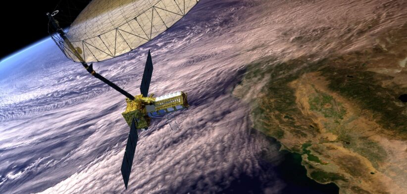 Artist’s impressions of the NISAR satellite in orbit over central and Northern California. | Newsreel