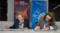 JCU Deputy Vice Chancellor Research Professor Jenny Seddon and QIMR Berghofer Director Professor Fabienne Mackay. | Newsreel