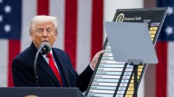 US President Trump with his tariffs chart. | Newsreel