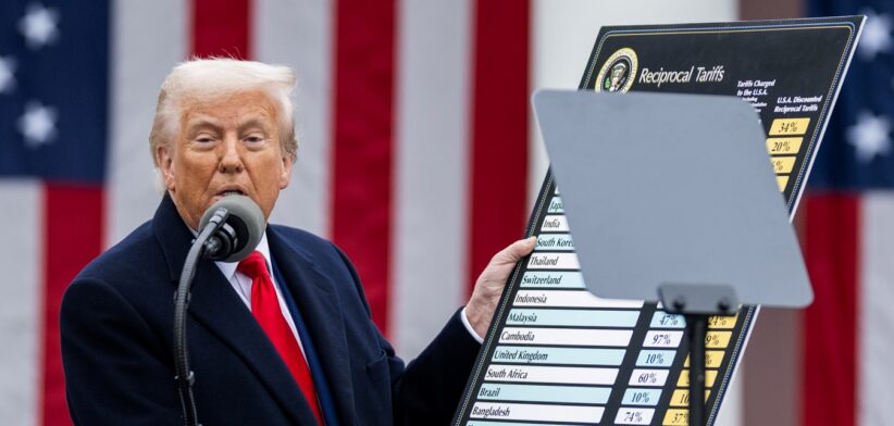 US President Trump with his tariffs chart. | Newsreel
