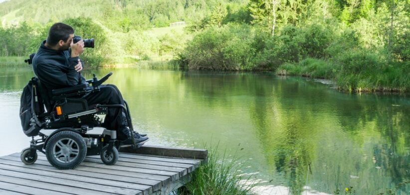 Photographer in wheelchair
