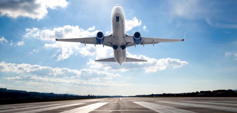 Airplane taking off. | Newsreel