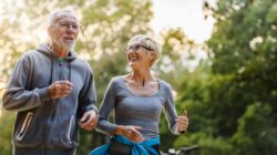 Elderly couple jogging. | Newsreel