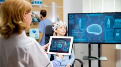Scientist looking at brain activity. | Newsreel