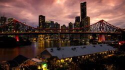 Brisbane at night. | Newsreel