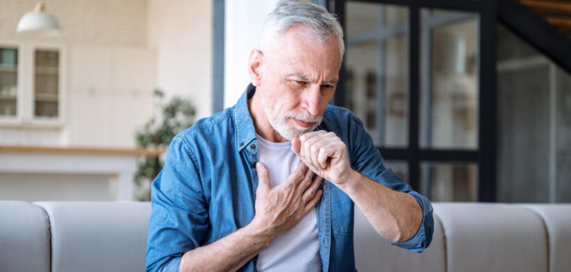 Man coughing. | Newsreel