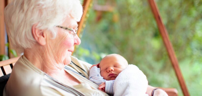 Grandmother and baby. | Newsreel