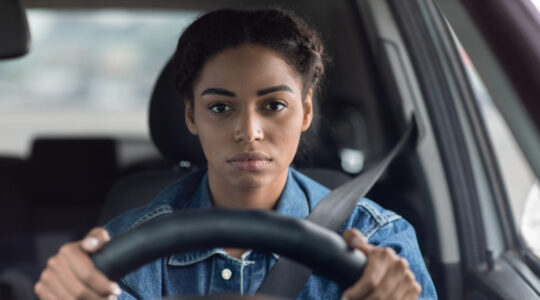 Traffic jams, routine commute, problems and tired driver