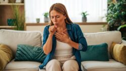 Woman coughing. | Newseel
