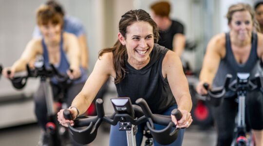 Cycle class at gym. | Newsreel