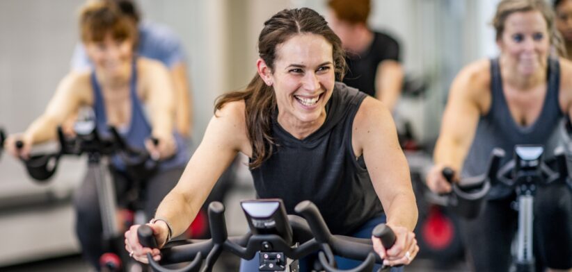Cycle class at gym. | Newsreel