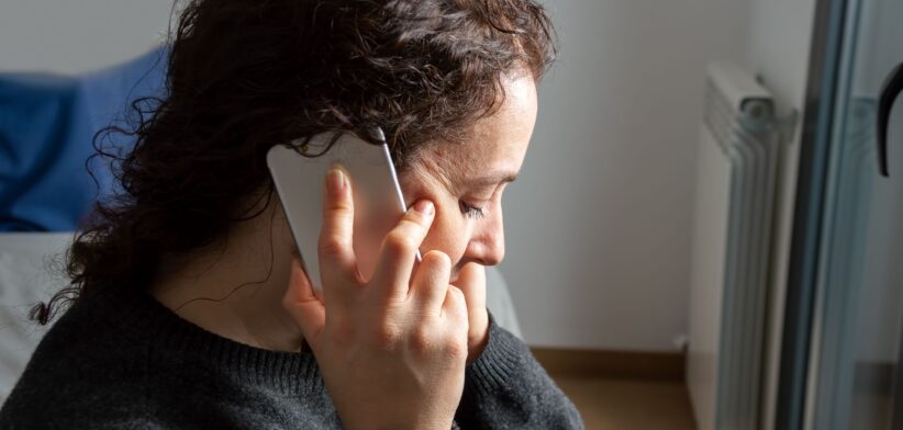 Woman on phone. | Newsreel