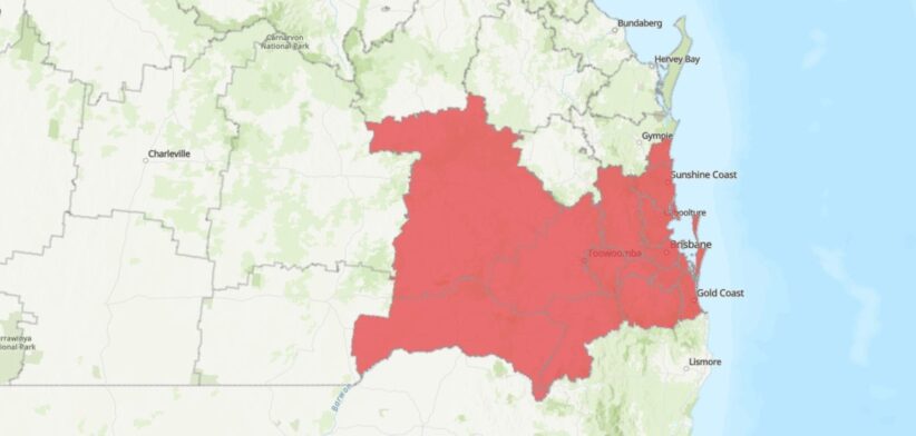 South-East Queensland fire ban map. | Newsreel