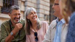 Friends laughing. | Newsreel