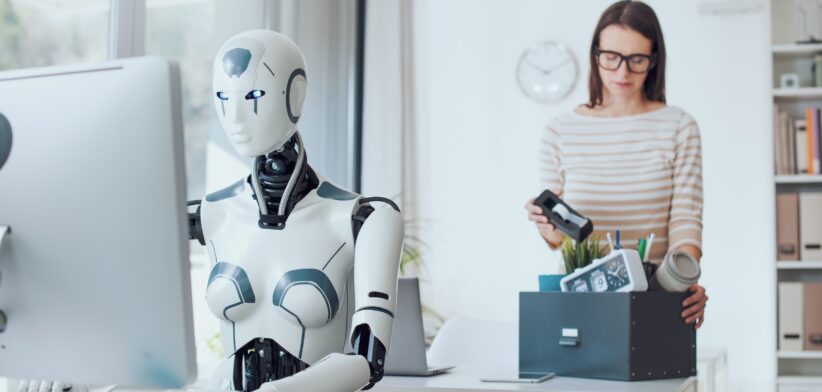 AI worker replacing human. | Newsreel