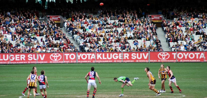 Aussie Rules centre bounce. | Newsreel