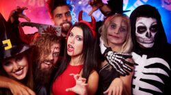 Adults dressed up for Halloween. | Newsreel