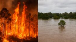 Fire and flood. | Newsreel