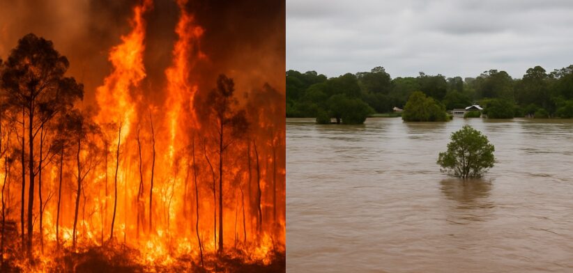 Fire and flood. | Newsreel