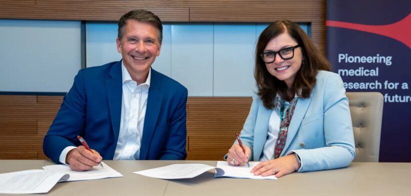 Kazia Therapeutics CEO John Friend and QIMR Berghofer Director and CEO Professor Fabienne Mackay. | Newsreel