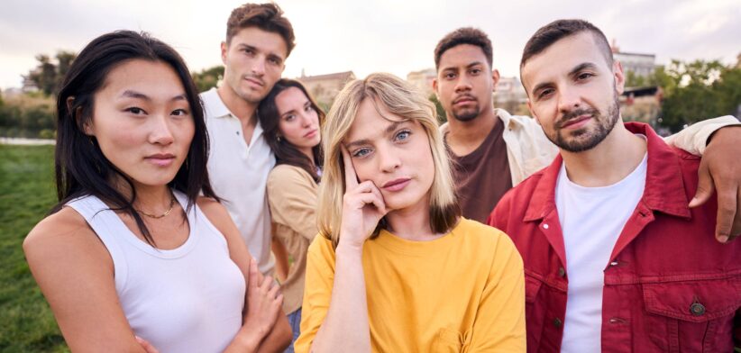 Group of young people. | Newsreel