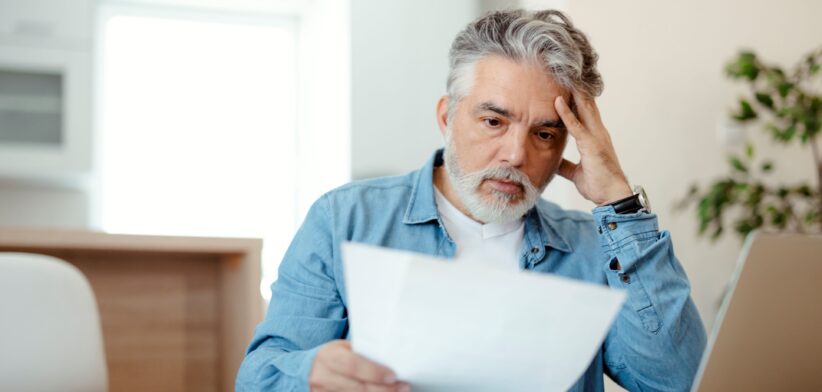 Man looking at statement. | Newsreel