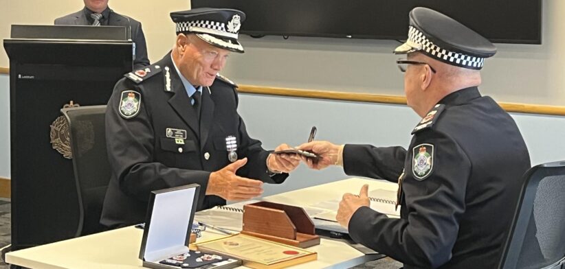 Queensland’s new Deputy Commissioner of Regional Operations John Tims during his swearing in ceremony - Newsreel