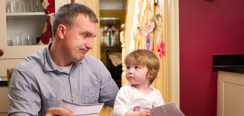 Man Paying the Bills