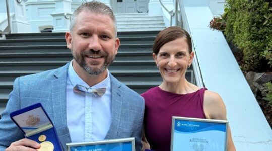 logan-city-council-staff-aaron-sprigg-and-mary-joy-with-their-australian-resuscitation-club-medal