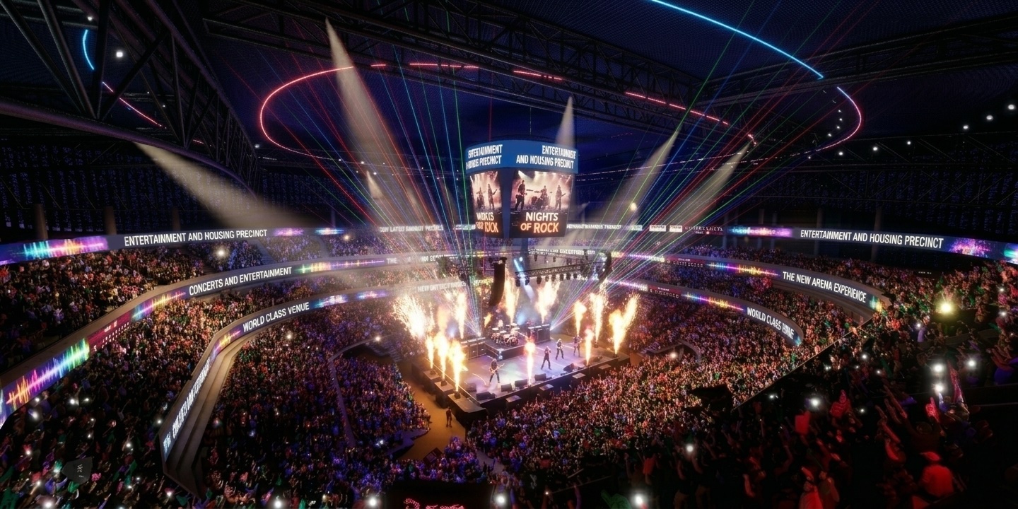 Inside the Gabba arena - Newsreel