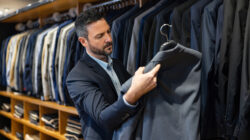 Man shopping at a clothing store