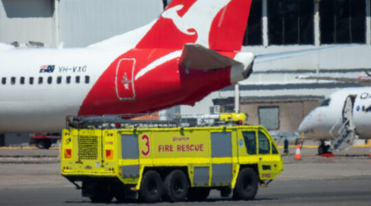 Airport fire patrol - Newsreel