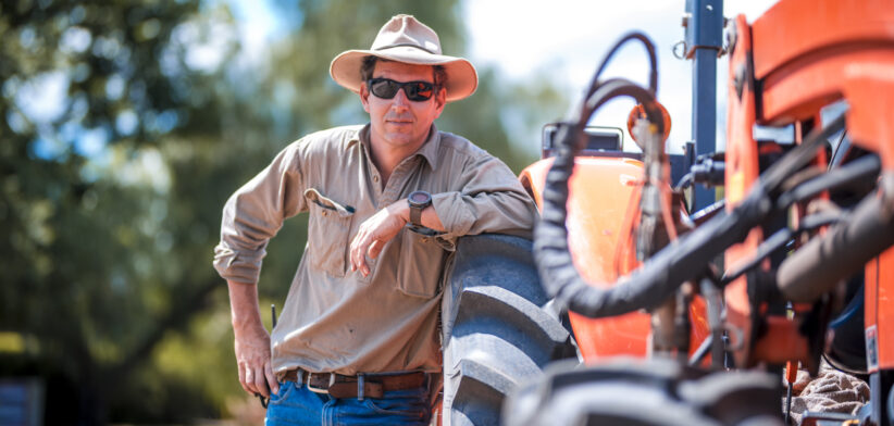 Farmer and harvester
