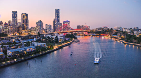 Brisbane Story Bridge City Skyline